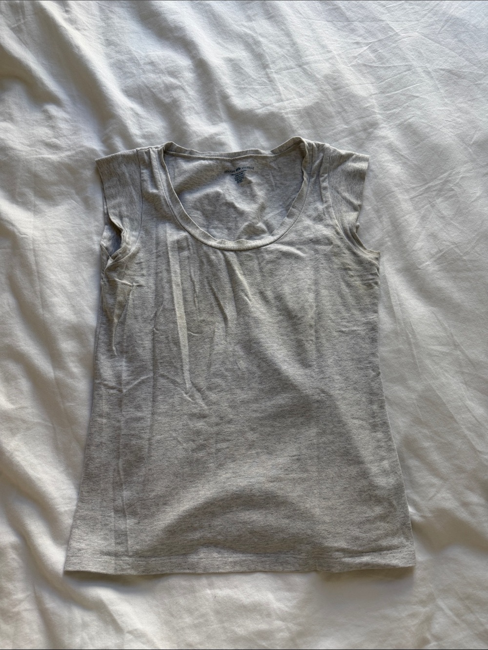brandy melville grey cap sleeve basic tee top